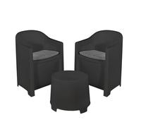 POLTRONE CON CUSCINO + TAVOLINO PER ESTERNI - SET LOUNGE PER GIARDINO E TERRAZZA