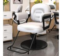 Poltrone da Barbiere, Sedia da Barbiere con Rotazione di 360°, con Pompa Idraulica Pesante, Regolazione Dell'altezza, per Barbieri, Case E Spa,Light Gray,Stainless Black