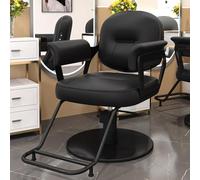 Poltrone da Barbiere, Sedia da Barbiere con Rotazione di 360°, con Pompa Idraulica Pesante, Regolazione Dell'altezza, per Barbieri, Case E Spa,Nero,Stainless Black