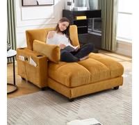 Poltrone di palma, soffici cuscinetti a strisce, ringhiere con cuscinetti rotanti, alette per la testa, tre tazze e un tasche laterali per pantaloni si adattano in un soggiorno e una camera da letto