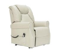 POLTRONE ITALIA Angela 2 motori Pelle Poltrona relax Alzapersona Detraibile 19% Roller System schienale fiocco seduta micromolle poltrona elettrica poltrona per anziani Bianco