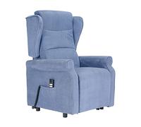 POLTRONE ITALIA Bob 2 motori Poltrona elettrica Alzapersona Detraibile 19% Roller System seduta micromolle poltrone per anziani poltrona relax Blu