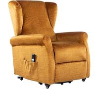 POLTRONE ITALIA Luna 2 | DETRAZIONE 19% | Poltrona Relax Alzapersona Reclinazione Indipendente con 2 Motori, Micromolle, Tessuto Premium | Cammello