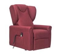 POLTRONE ITALIA Barbara 2L | DETRAZIONE 19% |Poltrona Relax Large, Alzapersona Indipendente con 2 Motori, Micromolle, Antimacchia | Rosso