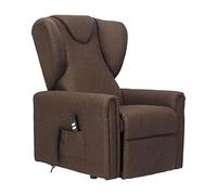 POLTRONE ITALIA Detraibile 19% Poltrona Large Relax Elettrica Rinforzata, 2 motori, reclinazione indipendente schiena piedi letto 180° 2 ruote max 160 Kg Antimacchia seduta indeformabile Marrone