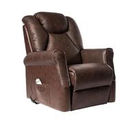 POLTRONE ITALIA Angela 2 motori Pelle Poltrona relax Alzapersona Detraibile 19% Roller System schienale fiocco seduta micromolle poltrona elettrica poltrona per anziani Marrone