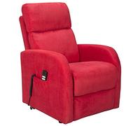 POLTRONE ITALIA Pam 2 | DETRAZIONE 19% | Poltrona Relax Alzapersona Reclinazione Indipendente con 2 Motori, Micromolle, Tessuto Sfoderabile | Rosso