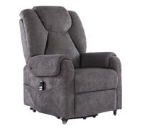 POLTRONE ITALIA Sofia 2 | DETRAZIONE 19% | Poltrona Relax Alzapersona Reclinazione Indipendente con 2 Motori, Micromolle, Tessuto Premium | Grigio