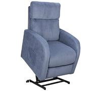 POLTRONE ITALIA Pam 2 | DETRAZIONE 19% | Poltrona Relax Alzapersona Reclinazione Indipendente con 2 Motori, Micromolle, Tessuto Sfoderabile | Blu