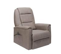 POLTRONE ITALIA Extra Large max 250kg Poltrona Relax Elettrica XXL 3 motori, reclina indipendente schienale pediera Taglie Forti Made in Italy Pelle d'elefante reclinabile elevabile letto Tortora