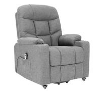 POLTRONE ITALIA Patty 1 Detraibile 19% Poltrona Relax Alzapersona reclinazione combinata schienale pediera Kit 4 ruote Grigio chiaro