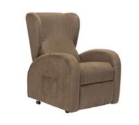 POLTRONE ITALIA Irene 1 | DETRAZIONE 19% | Poltrona Relax Alzapersona Reclinazione Combinata con 1 Motore, Micromolle, Microfibra | Marrone