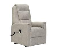 POLTRONE ITALIA Rebecca 2 motori Poltrona elettrica Alzapersona Detraibile 19% 2 ruote seduta micromolle similpelle poltrone per anziani poltrona relax Grigio