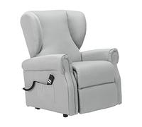POLTRONE ITALIA Vanessa 2 | DETRAZIONE 19% | Poltrona Relax Alzapersona Reclinazione Indipendente con 2 Motori, Micromolle, Antimacchia | Grigio