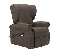 POLTRONE ITALIA Poltrona Relax Alzapersona Zero Gravity 2 motori reclinazione indipendente schienale pediera 2 ruote bergere seduta indeformabile antimacchia anziani elettrica Marrone
