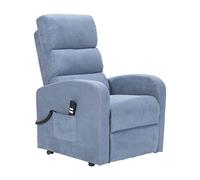 POLTRONE ITALIA Jessica 1 | DETRAZIONE 19% | Poltrona Relax Alzapersona Reclinazione Combinata con 1 Motore, Micromolle, Microfibra | Azzurro