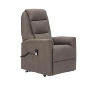 POLTRONE ITALIA Rebecca Poltrona Relax Elettrica Alzapersona 2 Motori Reclinazione indipendente per Anziani Poltrona Elevabile Detraibile 19% IVA Agevolata Pelle d'elefante (Rebecca, Tortora)