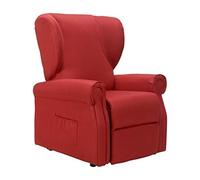 POLTRONE ITALIA Vanessa 2 motori Poltrona Alzapersona reclinabile Detraibile 19% 2 ruote seduta micromolle antimacchia poltrone elettriche poltrone relax Rosso
