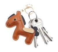 Poludatly Portachiavi in pelle cavallo, cavallo Ke-yring, Ciondolo in pelle Po-ny Bag Char-ms, Ciondolo zaino adorabile cavallo, Portachiavi creativo animale portachiavi in pelle PU, 1 pezzo,