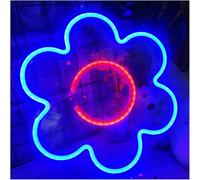 Polvane Insegna al neon Insegna al neon con lettere colorate per interni, scritta Be Happy, per decorazioni murali e camerette per bambini