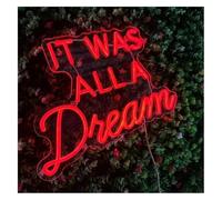 Polvane Insegna al neon Lampada al neon calmante per l'umore Era un sogno 5V 42x29cm Decorazione da parete
