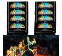 Polvere che cambia colore per fuoco, fiamme colorate per braciere, bustine magiche per campeggio all'aperto e feste, pacchetti da 10 g per effetti di fiamma vibranti, 8 pezzi