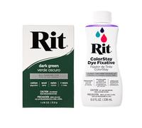 Polvere colorante Rit concentrata multiuso confezioni multiple per abbigliamento, decorazioni e artigianato - Verde scuro con fissativo ColorStay
