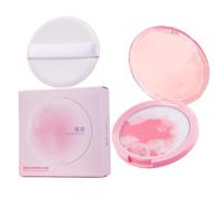 Polvere compatta trucco | fondotinta opaco naturale | Rossore Viso Durevole Per Viaggio E Pelle Matura Regalo Famiglia Amici Donna