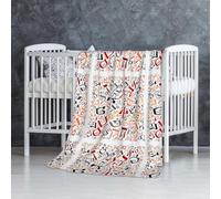 Polvere creativa dell'alfabeto ebraico,Coperta morbida, calda, anti-pilling, in flanella, peluche, 76 x 127 cm