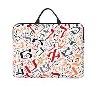Polvere creativa dell'alfabeto ebraico, Custodia per laptop da 14 pollici, borsa per notebook, custodia per laptop, valigetta con maniglia
