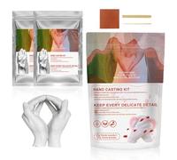 Polvere da colata per forme a mano, materiale di alginato a grana fine, formula ad adesione rapida, atossica, miscela sicura, mantiene le impronte digitali dettagliate, accessorio per il fai