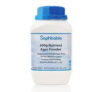 Polvere di agar nutriente - 200 grammi (7,05 once) - per 200 - 250 piastre di Agar Petri - Facile da usare