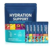 Polvere di elettroliti 24 stick, Integratore con Elettroliti per Idratazione Rapida, con Vitamine B3 B5 B6 B12 e C, Più energia & più concentrazione, Vegano, Senza Glutine