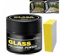 Polvere di lucidatura del vetro,Gl/ass Scratch Remover,Kit di rimozione graffi per auto,Lucidatura vetro/s con spugna,Pulitore dello schermo della finestra,C/ar Sc/ratch Repair Paste,C/ar Gla/ss