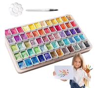-Polvere di pigmento ad lucido -60 colori Artificiale sguardo, set di glitter metallici, pennello e tavolozza inclusivi, pigmenti di colore di alta qualità, arte dipinti a mano, nail