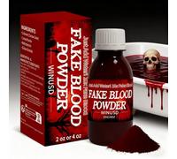 Polvere di sangue artificiale - Vendita di sangue di trucco lavabile SFX per Halloween, case infestate e costumi. Facile da mescolare con acqua, gel di sangue artificiale, alternativa al trucco rosso