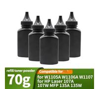 Polvere di toner da 70 g per cartuccia 105A 106A W1105A W1106A W1107 per laser 107A 107W MFP 135A 135W(3 bottle)