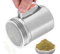 Polvere in acciaio inox | Sale con coperchio antipolvere - Barattolo di stoccaggio con manico per pasticceria, escursionismo, viaggi, zucchero caffè, farina sul tavolo