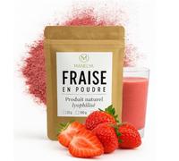 Polvere liofilizzata di fragola 100% naturale - aroma intenso e colore brillante - ideale per frullati, pasticceria, yogurt e dolci - senza zuccheri aggiunti - 100 g