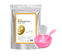 Polvere Maschera Gel Viso Professionale Con Oro 24k, Effetto Liftante E Illuminante, Maschera Peel off per Combattere Rughe, Opacità E Macchie, 1000g Con Accessori Crystal Soft Film Powder