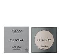 MÁDARA AIR EQUAL Soft Silk Mineral Powder, #0 TRANSLUCENT, 9 g - finitura opaca, cipria fissante per la cura della pelle senza talco, dermatologicamente testato, certificato COSMOS Natural