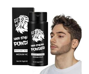 Polvere per capelli da uomo, 15 g, per acconciature a lungo termine, effetto volumizzante, per la trama, per la casa, il viaggio e gli uomini