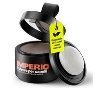 Polvere per capelli IMPERIO - Correttore per infoltimento capelli per donna e uomo, mascara per capelli waterproof per nascondere la ricrescita - 4g (castano medio)