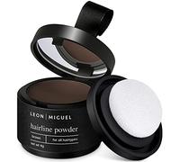 Polvere per capelli LEON MIGUEL - Hair Line Powder: correttore per capelli resistente all’acqua per coprire la ricrescita, infoltitore invisibile - 4g (Castano)
