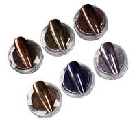 Polvere per unghie cromata, 6 pezzi, 6 colori, vintage, metallizzata, per inverno e autunno, 0,5 g/pc glitter per manicure, regali per le donne