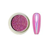 Polvere per unghie cromate olografiche rosa, effetto specchio arcobaleno, polvere olografica per unghie, polvere olografica per unghie, polvere cromata per nail art e decorazioni