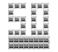 Polvere portatile in gel igienico, solidificante per rifiuti liquidi, 7 x 7 cm, formula ad assorbimento rapido degli odori, 50 bustine per campeggio, escursionismo, viaggi su strada, aereo, barca
