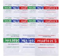 Polvere Tampone pH 15 Pezzi per Calibrazione Metro pH | pH 4.01, 6.86 e 9.18, ABS, Bustine Tascabili per Coltivazione Fuori Suolo e Laboratorio Scolastico