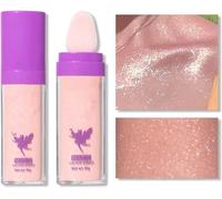 Polvo De Hadas Evidenziatore Polvere Stick Trucco, Fata Evidenziante Cipria Polvere, Naturale Scintilla Evidenziatore Trucco Cosmetico per il Viso Trucco Corpo (Pink)