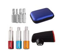 POLXLMOFXO 1/4 di pollice INTERFACCE INTERFACE Acciaio T Digitare la chiave a torsione fissa Bits Combinazione Bicicletta Kit riparazione biciclette 4nm 5nm 6nm Barra connessione torsion
